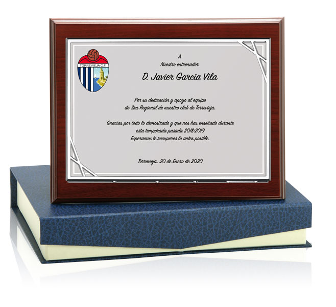 PLACA CONMEMORATIVA