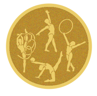 DISCO DORADO AUTOADHESIVA GIMNASIA RITMICA