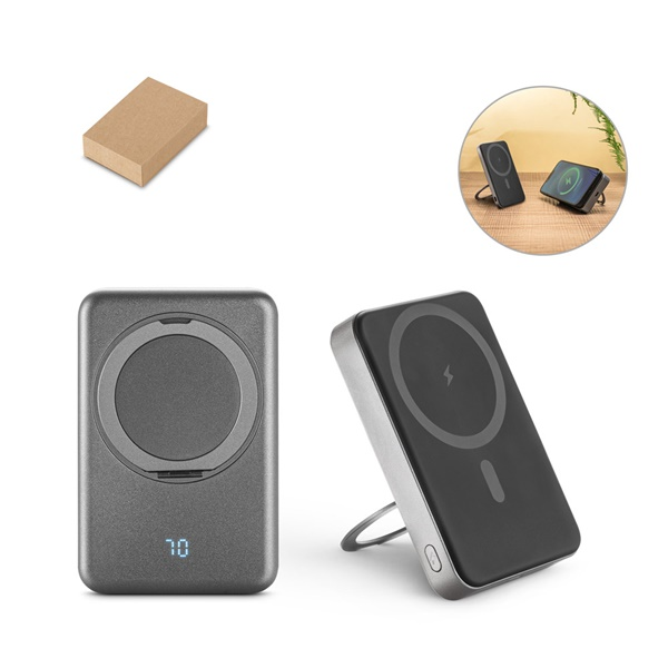 WARSHEL 10. Batería externa magnética de 10 000 mAh con cargador inalámbrico ultrarrápido de 15 W en