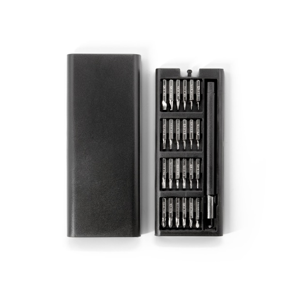 ATOM. Juego de destornilladores con diferentes puntas magnéticas de acero al carbono