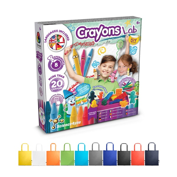 Crayon Factory Kit II. Juego educativo suministrado con una bolsa de regalo plegable de 190T