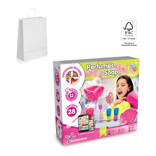 Perfume & Soap Factory Kit II. Juego educativo suministrado con una bolsa de regalo de papel kraft (