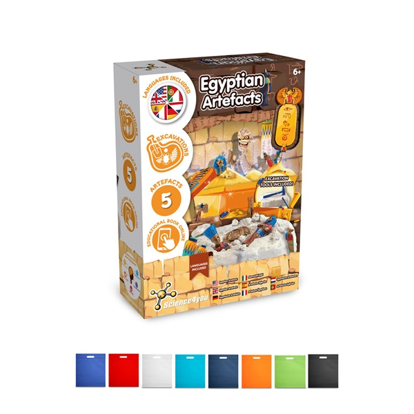 Ancient Egypt Excavation Kit IV. Juego educativo suministrado con una bolsa de regalo de non woven (