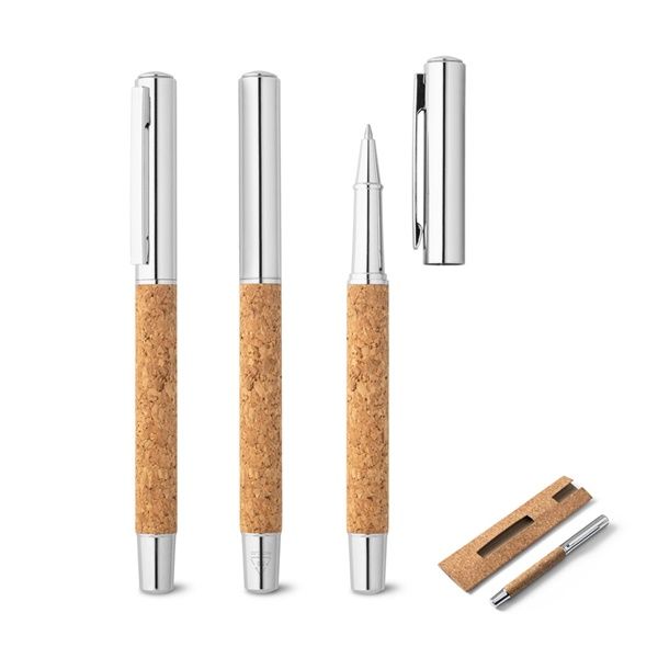 ANDREW. Roller con cuerpo de acero inoxidable (90% rSS) y corcho con clip