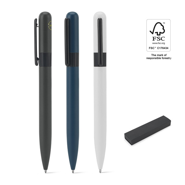 ELSIE ROUND. Bolígrafo metálico (60% reciclado) con diseño redondeado