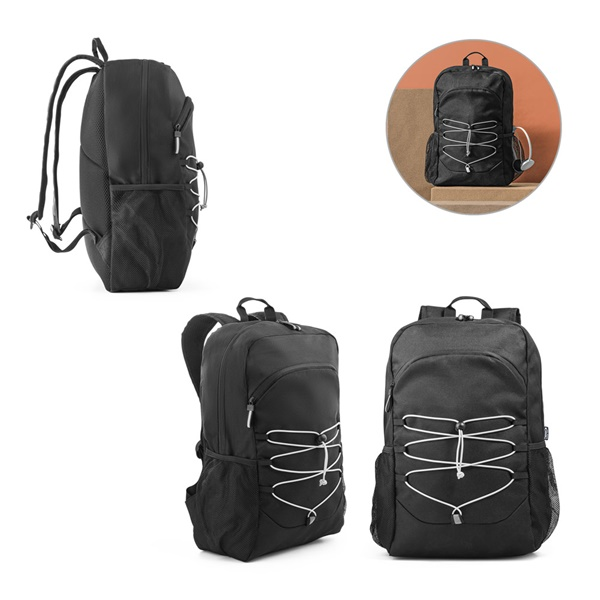 DELFOS BACKPACK. Mochila para portátil de 300D poliéster reciclado y 600D poliéster reciclado con el