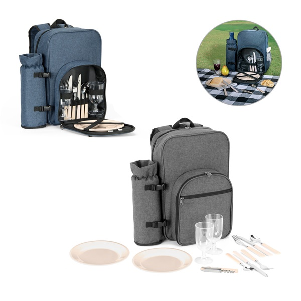 WHITSUNDAY. Mochila nevera para pícnic de poliéster reciclado de alta densidad 600D